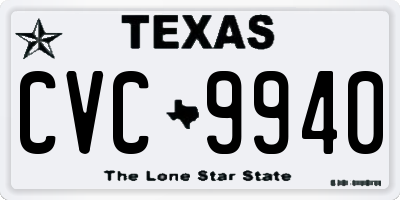 TX license plate CVC9940