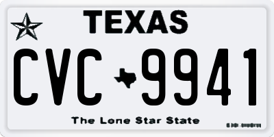 TX license plate CVC9941