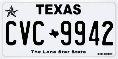 TX license plate CVC9942