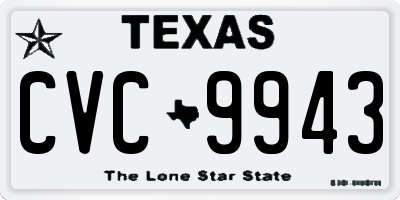 TX license plate CVC9943