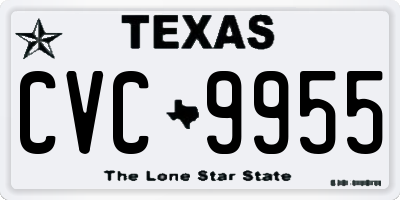TX license plate CVC9955