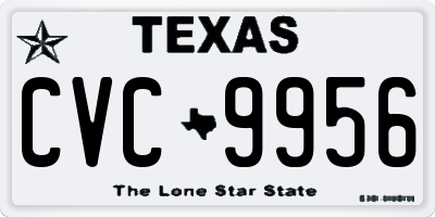 TX license plate CVC9956