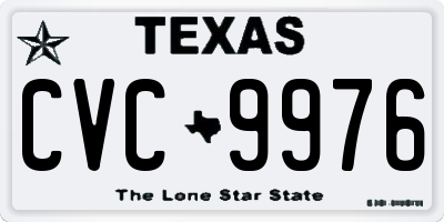 TX license plate CVC9976