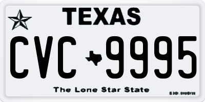TX license plate CVC9995