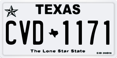 TX license plate CVD1171