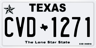 TX license plate CVD1271