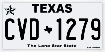 TX license plate CVD1279