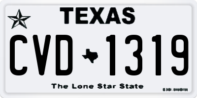 TX license plate CVD1319