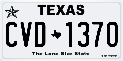 TX license plate CVD1370