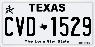 TX license plate CVD1529