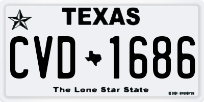 TX license plate CVD1686