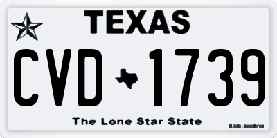 TX license plate CVD1739