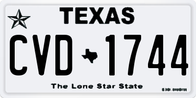 TX license plate CVD1744