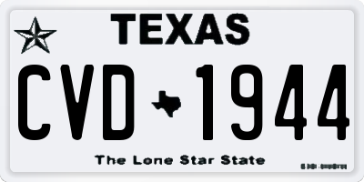 TX license plate CVD1944