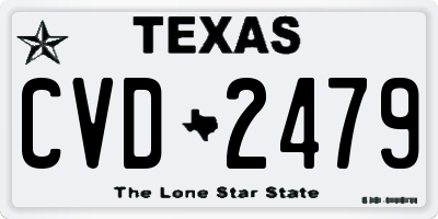 TX license plate CVD2479