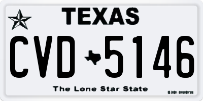 TX license plate CVD5146