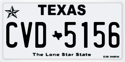 TX license plate CVD5156