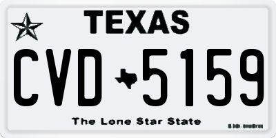 TX license plate CVD5159