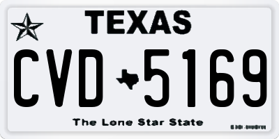 TX license plate CVD5169