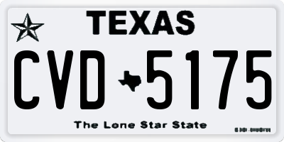 TX license plate CVD5175