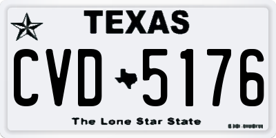 TX license plate CVD5176