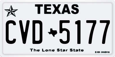 TX license plate CVD5177
