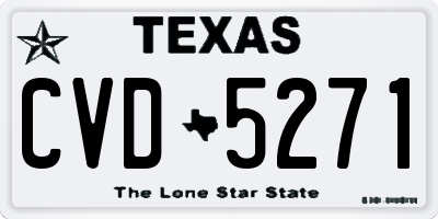 TX license plate CVD5271
