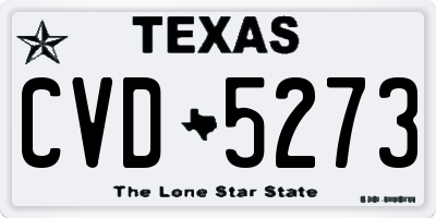 TX license plate CVD5273