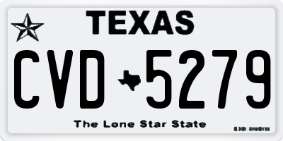 TX license plate CVD5279