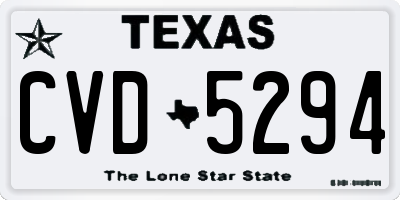 TX license plate CVD5294