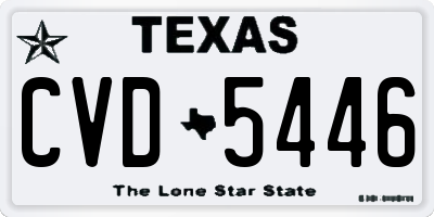 TX license plate CVD5446