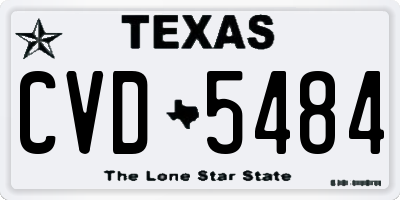 TX license plate CVD5484