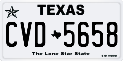 TX license plate CVD5658