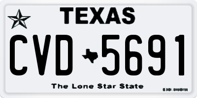 TX license plate CVD5691