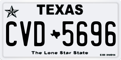 TX license plate CVD5696