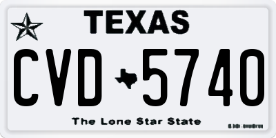 TX license plate CVD5740
