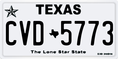 TX license plate CVD5773