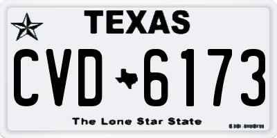 TX license plate CVD6173