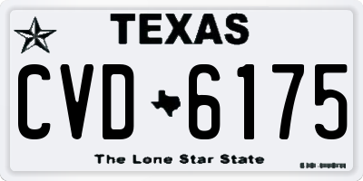 TX license plate CVD6175