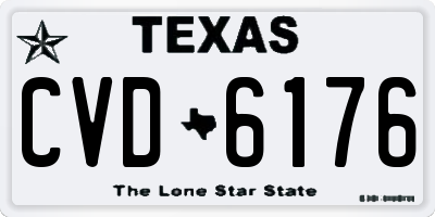 TX license plate CVD6176