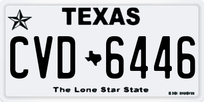 TX license plate CVD6446