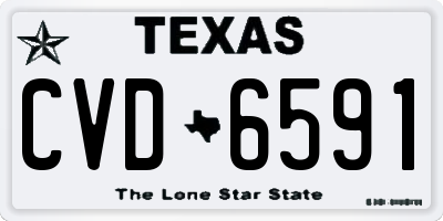 TX license plate CVD6591