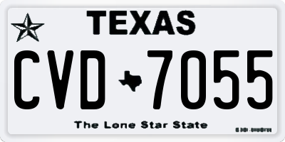 TX license plate CVD7055