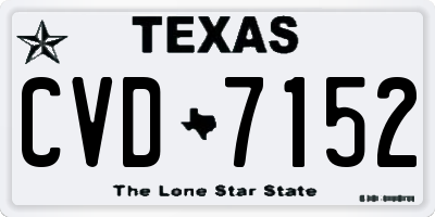 TX license plate CVD7152