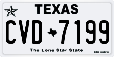 TX license plate CVD7199