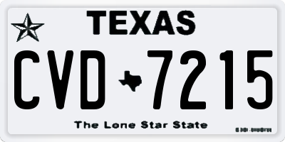 TX license plate CVD7215