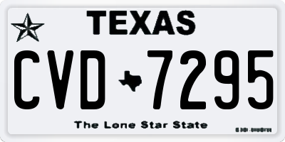 TX license plate CVD7295