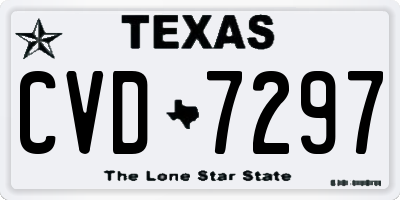 TX license plate CVD7297