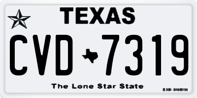 TX license plate CVD7319
