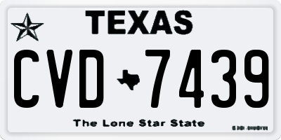 TX license plate CVD7439